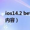 ios14.2 beta4的问题（iOS14.5Beta4新增内容）