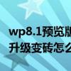 wp8.1预览版升级变砖怎么办（wp8.1预览版升级变砖怎么办）