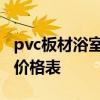 pvc板材浴室柜 谁能给我一份pvc浴室柜厂家价格表 