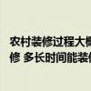 农村装修过程大概要多久 有哪位可以回答我农村楼房怎么装修 多长时间能装修完 