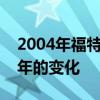 2004年福特F150与2021年车型相比具有17年的变化