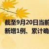 截至9月20日当前浙江杭州最新疫情消息今天实时数据通报：新增1例、累计确诊538例