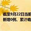 截至9月22日当前河南周口最新疫情消息今天实时数据通报：新增0例、累计确诊184例