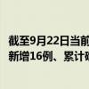 截至9月22日当前贵州贵阳最新疫情消息今天实时数据通报：新增16例、累计确诊153例