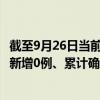 截至9月26日当前陕西商洛最新疫情消息今天实时数据通报：新增0例、累计确诊99例