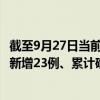 截至9月27日当前四川遂宁最新疫情消息今天实时数据通报：新增23例、累计确诊161例