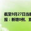 截至9月27日当前重庆潼南区最新疫情消息今天实时数据通报：新增0例、累计确诊23例