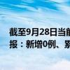 截至9月28日当前北京朝阳区最新疫情消息今天实时数据通报：新增0例、累计确诊654例