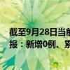 截至9月28日当前内蒙古赤峰最新疫情消息今天实时数据通报：新增0例、累计确诊360例