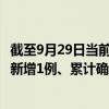 截至9月29日当前陕西咸阳最新疫情消息今天实时数据通报：新增1例、累计确诊44例