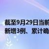 截至9月29日当前云南昆明最新疫情消息今天实时数据通报：新增3例、累计确诊102例