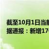 截至10月1日当前内蒙古呼和浩特最新疫情消息今天实时数据通报：新增17例、累计确诊484例