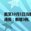 截至10月1日当前黑龙江佳木斯最新疫情消息今天实时数据通报：新增3例、累计确诊155例