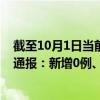 截至10月1日当前重庆大渡口区最新疫情消息今天实时数据通报：新增0例、累计确诊9例