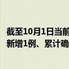 截至10月1日当前山东济南最新疫情消息今天实时数据通报：新增1例、累计确诊144例