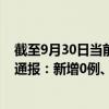 截至9月30日当前黑龙江哈尔滨最新疫情消息今天实时数据通报：新增0例、累计确诊1422例