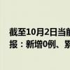 截至10月2日当前云南迪庆州最新疫情消息今天实时数据通报：新增0例、累计确诊1例