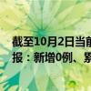 截至10月2日当前北京海淀区最新疫情消息今天实时数据通报：新增0例、累计确诊377例