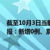 截至10月3日当前北京海淀区最新疫情消息今天实时数据通报：新增0例、累计确诊377例