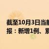 截至10月3日当前内蒙古包头最新疫情消息今天实时数据通报：新增1例、累计确诊46例