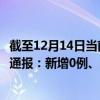 截至12月14日当前重庆大渡口区最新疫情消息今天实时数据通报：新增0例、累计确诊122例