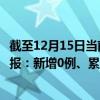 截至12月15日当前天津津南区最新疫情消息今天实时数据通报：新增0例、累计确诊378例