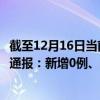 截至12月16日当前黑龙江双鸭山最新疫情消息今天实时数据通报：新增0例、累计确诊68例