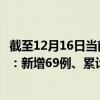 截至12月16日当前广东汕头最新疫情消息今天实时数据通报：新增69例、累计确诊732例