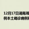 12月17日湖南湘潭最新疫情消息今天实时数据通报：新增0例本土确诊病例和0例无症状感染者