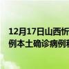 12月17日山西忻州最新疫情消息今天实时数据通报：新增3例本土确诊病例和0例无症状感染者