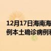 12月17日海南海口最新疫情消息今天实时数据通报：新增0例本土确诊病例和0例无症状感染者