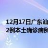 12月17日广东汕尾最新疫情消息今天实时数据通报：新增22例本土确诊病例和0例无症状感染者