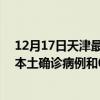 12月17日天津最新疫情消息今天实时数据通报：新增29例本土确诊病例和0例无症状感染者