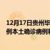 12月17日贵州毕节最新疫情消息今天实时数据通报：新增0例本土确诊病例和0例无症状感染者