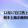 12月17日江西上饶最新疫情消息今天实时数据通报：新增0例本土确诊病例和0例无症状感染者