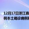 12月17日浙江嘉兴最新疫情消息今天实时数据通报：新增2例本土确诊病例和0例无症状感染者