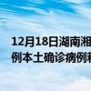 12月18日湖南湘西最新疫情消息今天实时数据通报：新增0例本土确诊病例和0例无症状感染者