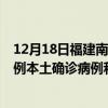 12月18日福建南平最新疫情消息今天实时数据通报：新增0例本土确诊病例和0例无症状感染者