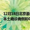 12月18日北京最新疫情消息今天实时数据通报：新增394例本土确诊病例和0例无症状感染者