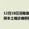 12月18日河南信阳最新疫情消息今天实时数据通报：新增0例本土确诊病例和0例无症状感染者