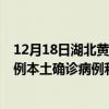 12月18日湖北黄石最新疫情消息今天实时数据通报：新增0例本土确诊病例和0例无症状感染者