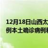 12月18日山西太原最新疫情消息今天实时数据通报：新增0例本土确诊病例和0例无症状感染者