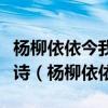 杨柳依依今我来思雨雪霏霏出自诗经中的哪首诗（杨柳依依）