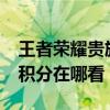 王者荣耀贵族积分从哪里看?（王者荣耀贵族积分在哪看）