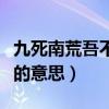 九死南荒吾不恨兹游奇绝冠平生的意思（平生的意思）