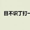 目不识丁打一什么字（目不识丁打一生肖）