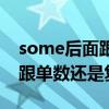 some后面跟单数还是复数名词（some后面跟单数还是复数）