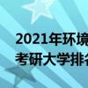 2021年环境设计考研大学排行榜（环境设计考研大学排名）