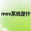 mes系统是什么系统（mes系统是什么意思）