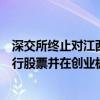 深交所终止对江西省江铜铜箔科技股份有限公司首次公开发行股票并在创业板上市的审核